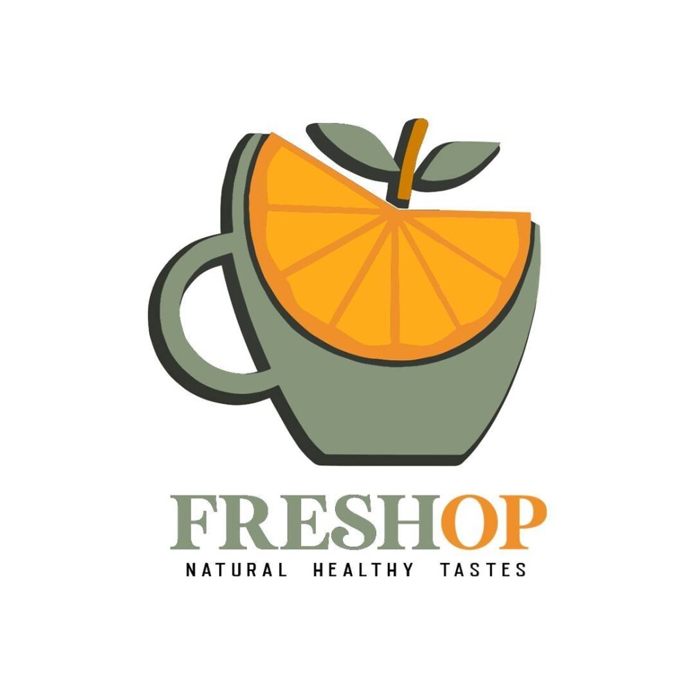 Freshop juice bar and brunch logo