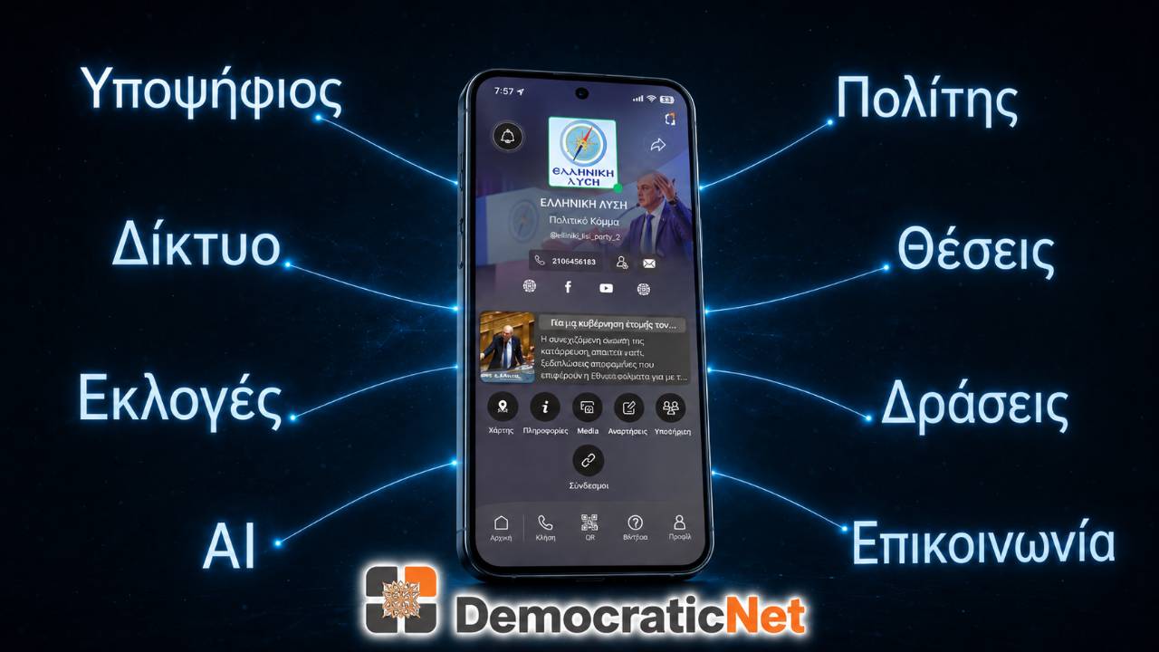 Το DemocraticNet αλλάζει την πολιτική επικοινωνία.